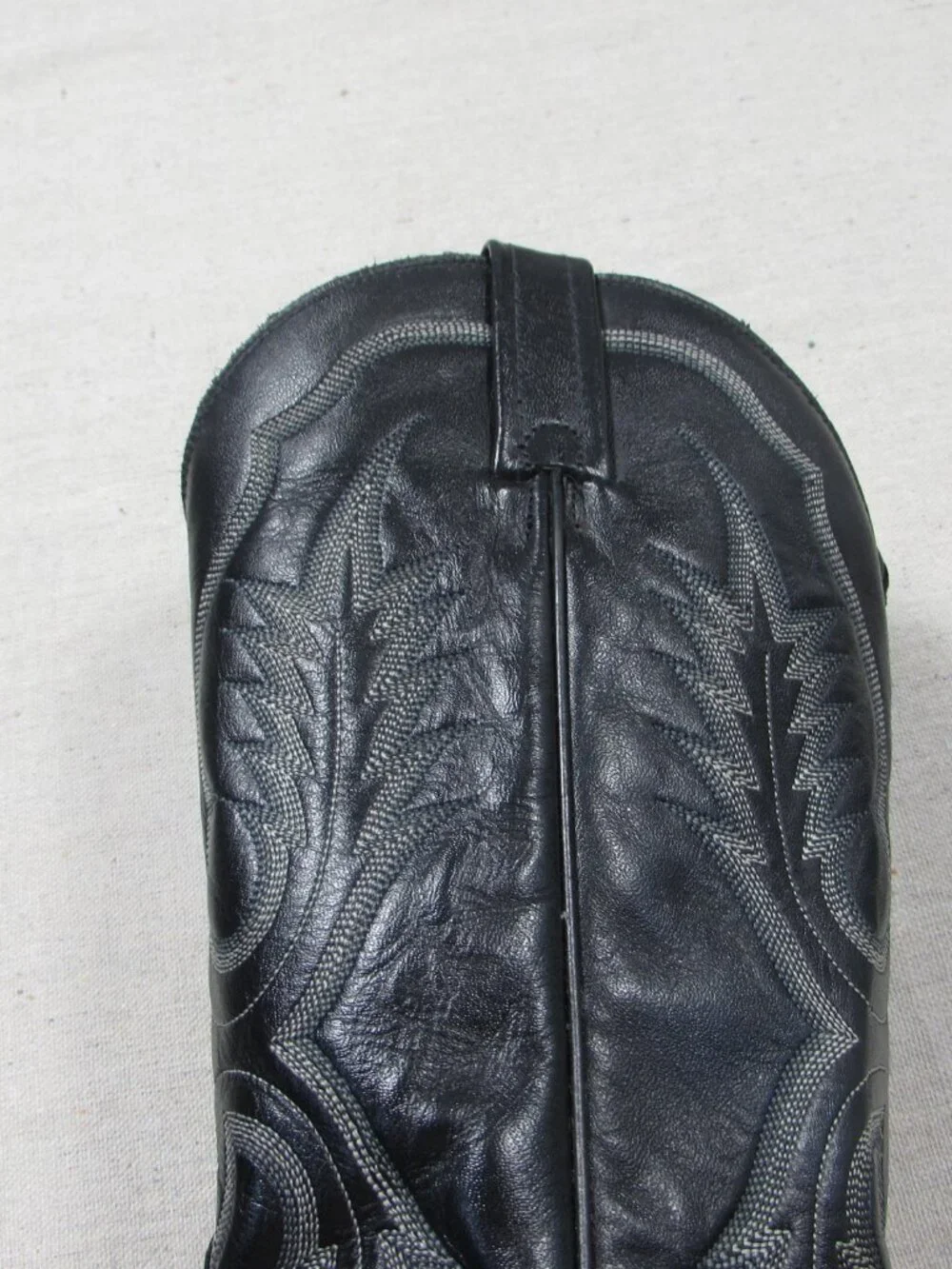 Tony Lama Black Leather Cowboy Boots Men's Size 9.5 D Made in USA 2007